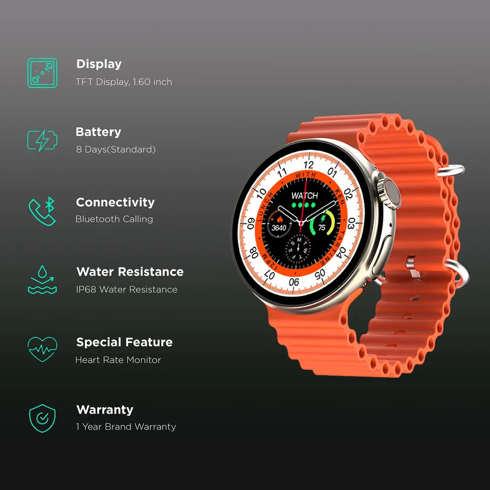 FIRE-BOLTT Cyclone Smartwatch with Bluetooth Calling (40.6mm TFT Display, IP68 Water Resistant)