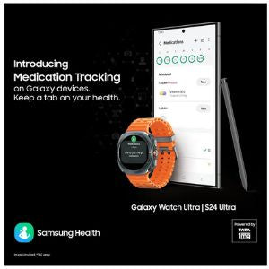 Watch Ultra (Black, White & Orange Strap)