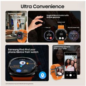 Watch Ultra (Black, White & Orange Strap)