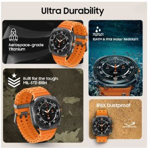 Watch Ultra (Black, White & Orange Strap)