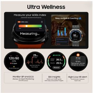 Watch Ultra (Black, White & Orange Strap)