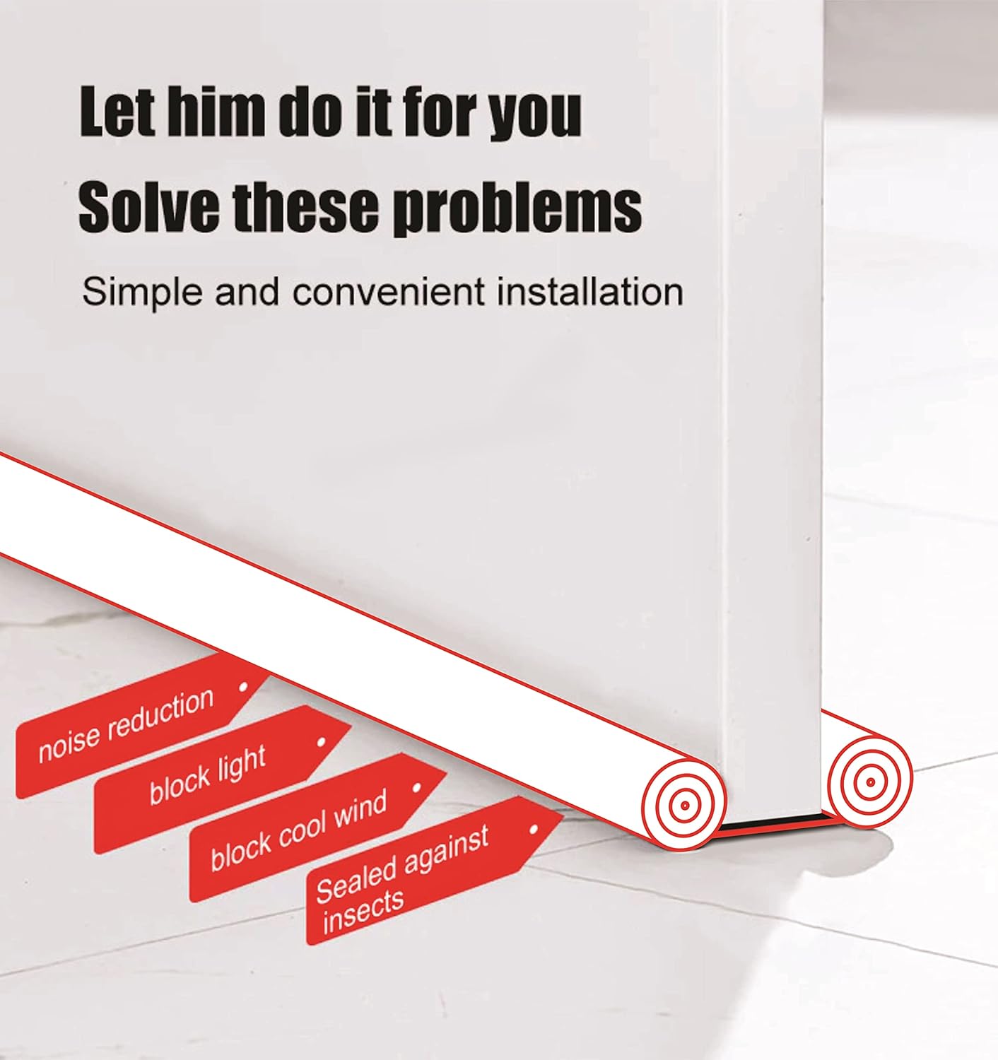 36Inch Door Bottom Gap Filler Strip, Stop Outside Dust, Hot Air, Insects, Water, Use in Wooden, Steel, Fiber, Plastic Doors 20mm Thickness Brown Pack of 3